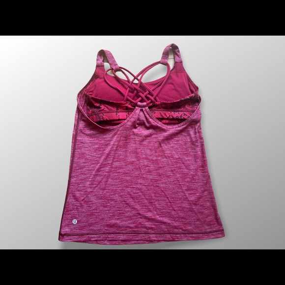 Lululemon Sunset Salutation Tank Top Cranberry Snake Size 4 - Picture 6 of 8
